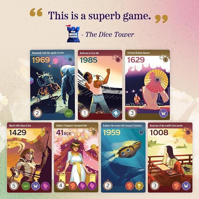 Underdog Games Trekking Through History: The Award-Winning Family Board Game | Great for Kids Ages 10 and Up & No History Knowledge Needed | Easy to Learn & Fun for Family Game Night | Designed