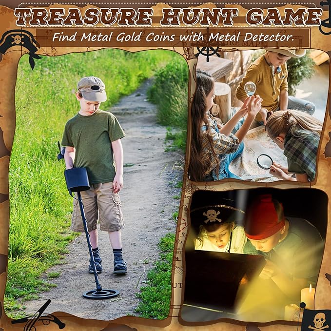 Hanaive 100 Pcs Metal Pirate Coins Treasure Chest Spanish Doubloon Fake Coins Tokens for Kids Board Games Pirate Party Cosplay (Novelty Style)