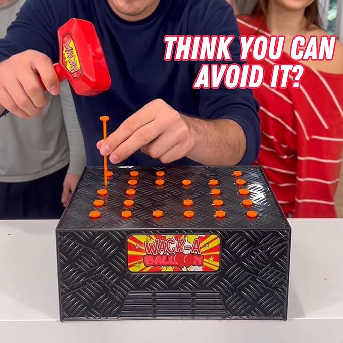 Wack A Balloon - Strategy Balloon Popping Game for Kids and Adults, Family Game Night Favorite, Perfect for Holiday, Party, Classroom Games