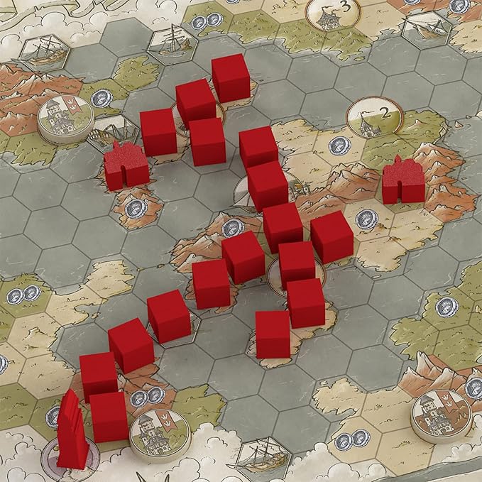 AEG The Guild of Merchant Explorers | Explore The World, Establish New Settlements | Nautical Voyage Adventure Board Game | 1-4 Players | Ages 10+