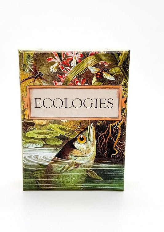 Ecologies Card Game - Use Science to Build Food Webs in 7 Biomes - Beautiful Vintage Nature Art for The Classroom or Game Night