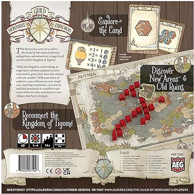 AEG The Guild of Merchant Explorers | Explore The World, Establish New Settlements | Nautical Voyage Adventure Board Game | 1-4 Players | Ages 10+
