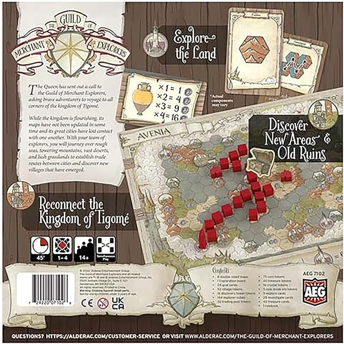 AEG The Guild of Merchant Explorers | Explore The World, Establish New Settlements | Nautical Voyage Adventure Board Game | 1-4 Players | Ages 10+
