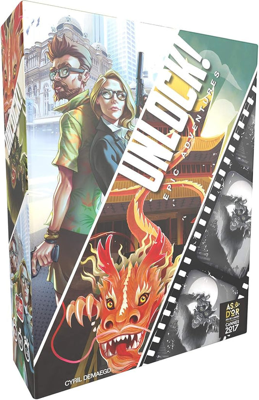 UNLOCK! Epic Adventures Card Game - Escape Room-Inspired Cooperative Adventure, Fun Family Game for Kids and Adults, Ages 10+, 1-6 Players, 1 Hour Playtime, Made by Space Cowboys