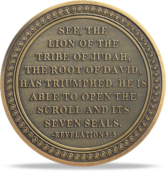 Lion Sword and Shield Challenge Coin - Inspirational Collectible, High Relief Design, Symbol of Courage and Faith, Medieval Style Classic Amulet (Lion's Sword)