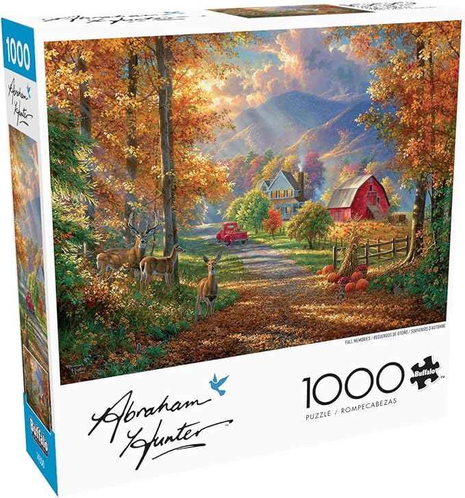 Buffalo Games - Abraham Hunter - Fall Memories - 1000 Piece Jigsaw Puzzle for Adults - Challenging Puzzle Perfect for Game Nights - Finished Puzzle Size is 26.75 x 19.75