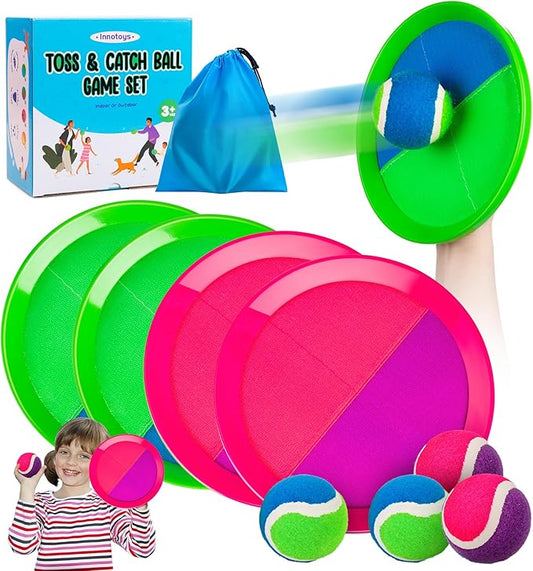 Toss and Catch Ball Game - Ideal Outdoor Beach, Pool & Yard Toy for Toddlers and Kids Ages 4, 5, 6, 7, 8+, Perfect for Boys Girls - Great Birthday Gift & Easter Basket Stuffer