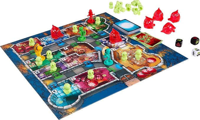 Mattel Games Ghost Fightin’ Treasure Hunters Anniversary Edition Board Game, Cooperative Family Game with Two Ways to Play Including a One vs All Mode for 2-5 Players