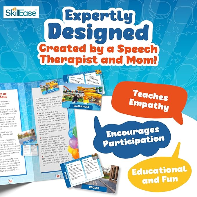 Chatter Pop Social Skills Game to Think About Others, Speech Therapy Materials, Therapy Games, Educational, Social Emotional Learning Activities, Conversation Starter Cards