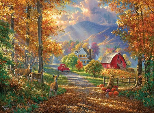Buffalo Games - Abraham Hunter - Fall Memories - 1000 Piece Jigsaw Puzzle for Adults - Challenging Puzzle Perfect for Game Nights - Finished Puzzle Size is 26.75 x 19.75