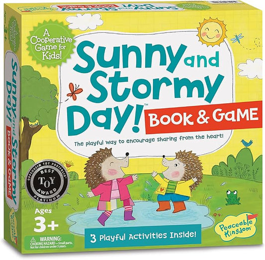 Peaceable Kingdom Sunny and Stormy Day A Cooperative Sharing Game for Kids!