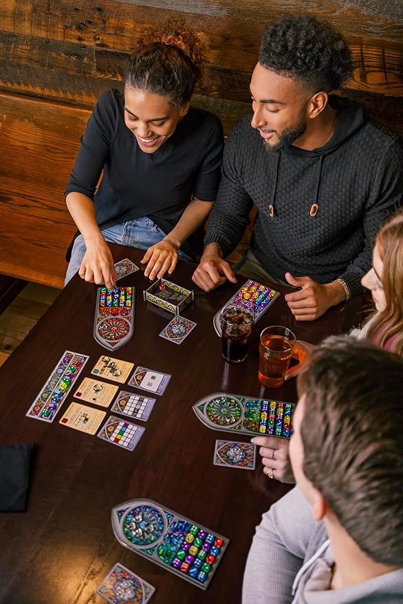 Sagrada Board Game | Family Game for Kids and Adults | Dice Drafting and Placement Strategy Game | Ages 10+ | 1 to 4 Players | by Floodgate Games