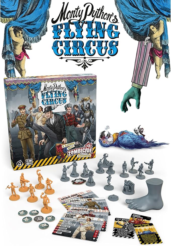 Zombicide Monty Python's Flying Circus Character Pack - Unique Mechanics & Irreverent Gameplay! Cooperative Strategy Board Game, Ages 14+, 1-6 Players, 60 Minute Playtime, Made by CMON