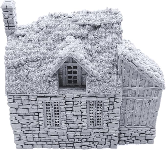 Barlyway Cottage - DND Terrain Compatible with Dungeons and Dragons, 28mm Miniature Wargaming, Tabletop RPGs, Wargame Scenery