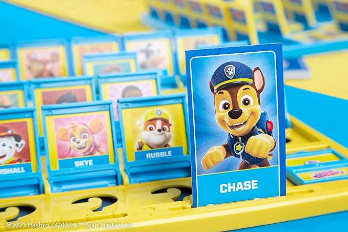 Guess Who? PAW Patrol Board Game, Featuring Chase, Rocky, Skye, and More, Officially Licensed Nickelodeon PAW Patrol Game, Family-Friendly Children's Mystery Game of Deduction, Ages 6 & Up