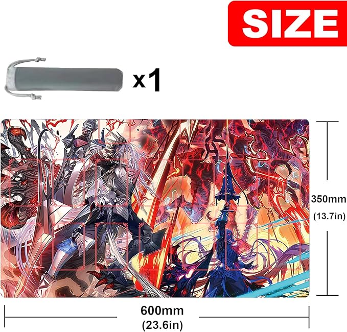 ygo playmat Gaming Competition Pad Mat Card Binder Deck 23.6x13.7in