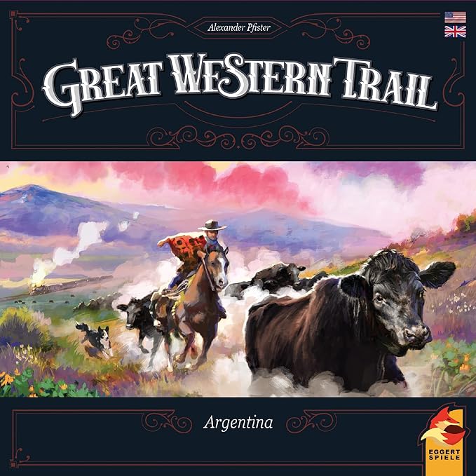 Great Western Trail 2nd Edition Argentina Board Game - Cattle Ranching Adventure in The Pampas! Strategy Game for Kids & Adults, Ages 12+, 1-4 Players, 75-150 Min Playtime Made by Eggertspiele