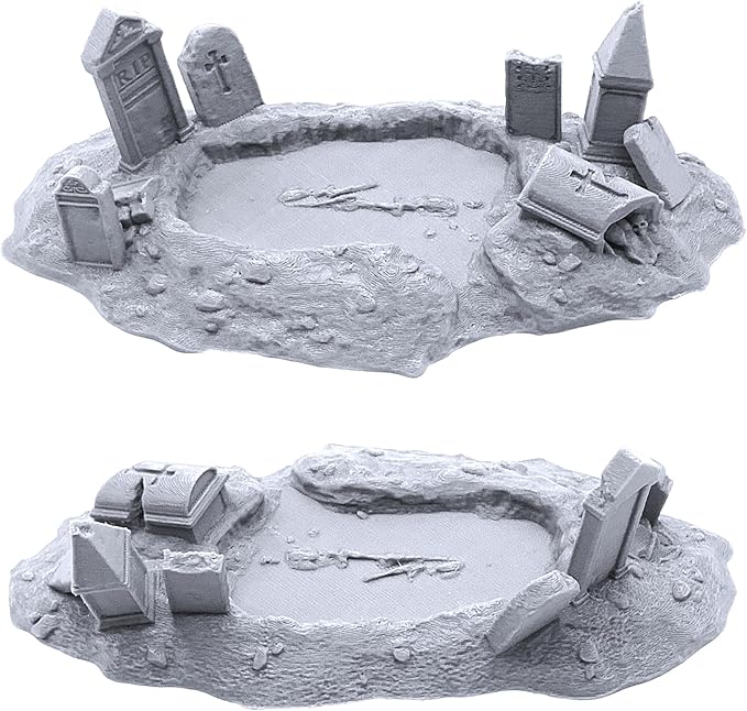 Graveyard Hills - DND Terrain Compatible with Dungeons and Dragons, 28mm Miniature Wargaming, Tabletop RPGs, Wargame Scenery