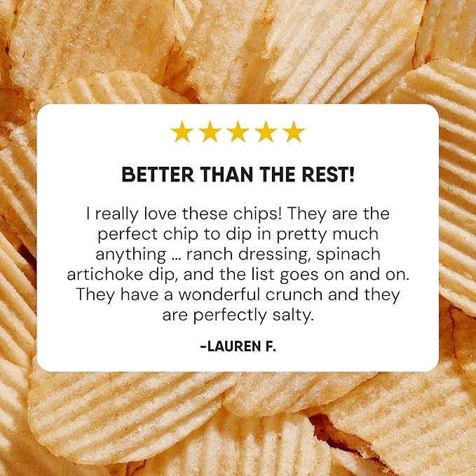 The Good Crisp Company, Crinkle Cut Potato Chips, 5.5 Ounce Bags, Pack of 6 (Variety Pack)