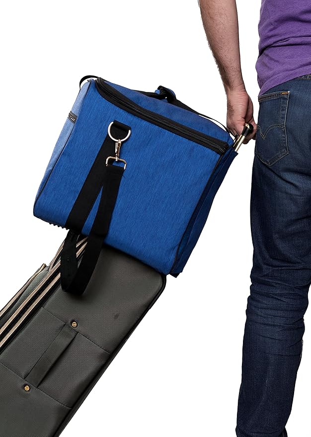 Board Game Bag - Fits 7 Standard Boxes - Carry With Backpack/Shoulder Strap/Luggage Slip - Padded For Protection - Duffle Bag For Travel Or Game Night - Pocket For DND Accessories (Amethyst Purple)