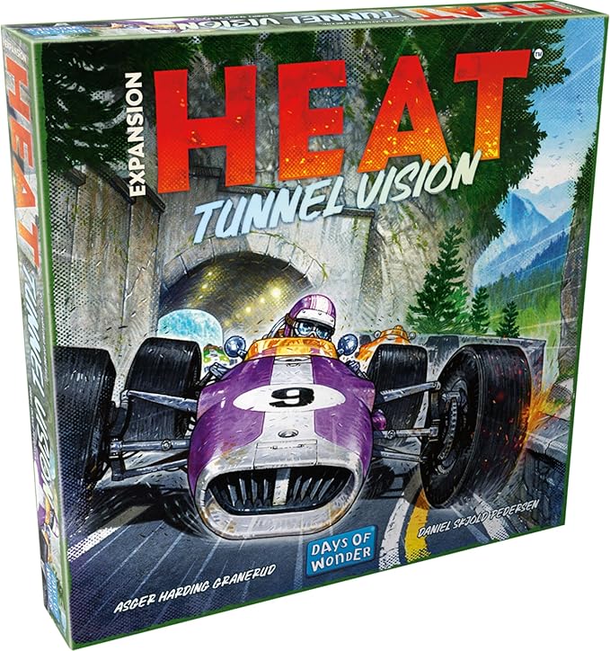 Heat: Tunnel Vision Board Game Expansion - New Tracks, Championship Season & Front Wing Module! Racing Strategy Game for Kids & Adults, Ages 10+, 1-7 Players, 60 Min Playtime, Made by Days of Wonder