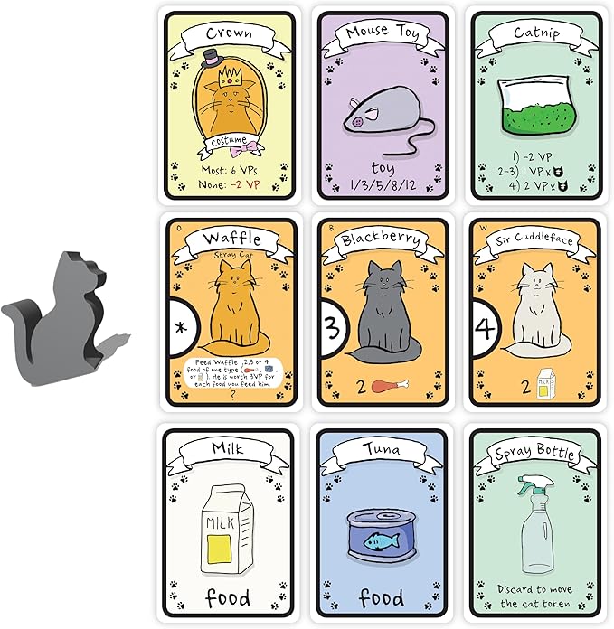AEG Cat Lady Board Game | Collect Toys and Rescue Cats | Family Card Drafting Game for 2-4 Players | Ages 10+ | Easy to Learn & Plays in 30 Minutes