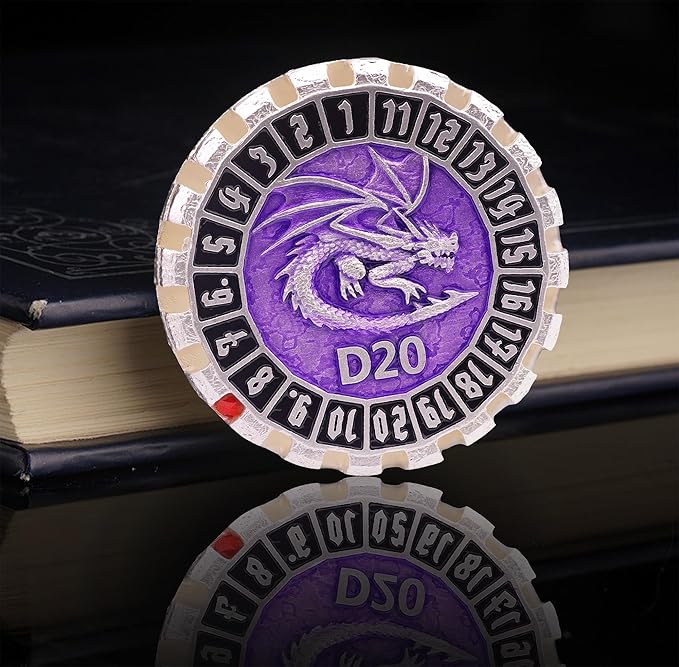 Metal DND Dice Set Spinning Dungeons and Dragon Dice Set Metal Dragon Polyhedral Magic 7 PCS Dice Set with Gift Box for Dungeons and Dragons Table Games Play Cards MTG(GyroDice_Pearl Silver Black)