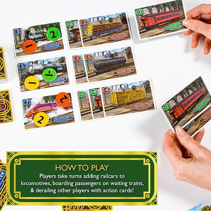 Calliope Games Station Master - Railroad Strategy Board Game for Family Game Night - Fun for Kids & Adults - 2-6 Players - from The Makers of Tsuro and Roll for It!