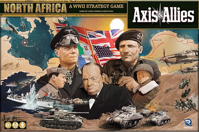 Renegade Game Studios: Axis & Allies: North Africa - 2-4 Players - Ages 12+ 3 Hours Playing time - New Setting for Axis & Allies Over 250+ Plastic Miniatures