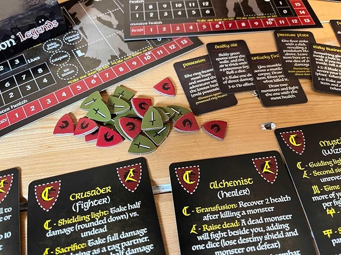 Bag of Dungon Legends Character Expansion Pack - use with Any Board Game - with Added Destiny Skill Cards, Encounter Cards and 4 New Brave Heroes - (2nd Edition)