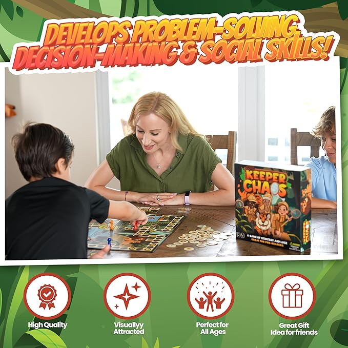– Award Winning Zoo-Themed Adventure & Strategy Board Game for Kids & Family Game Night, Zoo Gift for Pre-Readers & Kids 5+, Fun Family Board Games for 2-5 Players