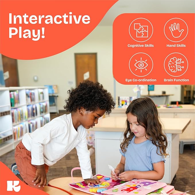 Toddler Busy Board Montessori Toys for Toddlers 1-3 Year Old Educational Activity Book Board Sensory Travel Toys Ages 2-4 Preschool Learning Fine Motor Skills Toy Quiet Book Gift for Kids