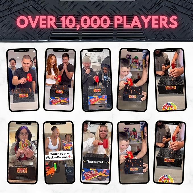 Wack A Balloon - Strategy Balloon Popping Game for Kids and Adults, Family Game Night Favorite, Perfect for Holiday, Party, Classroom Games