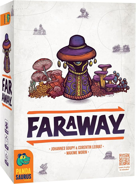 Pandasaurus Games Faraway Card Game - Explore Mysterious Alula! Strategic Region Building with Engaging Gameplay for Adventurers, Ages 10+, 2-6 Players, 15-30 Min Playtime, Made