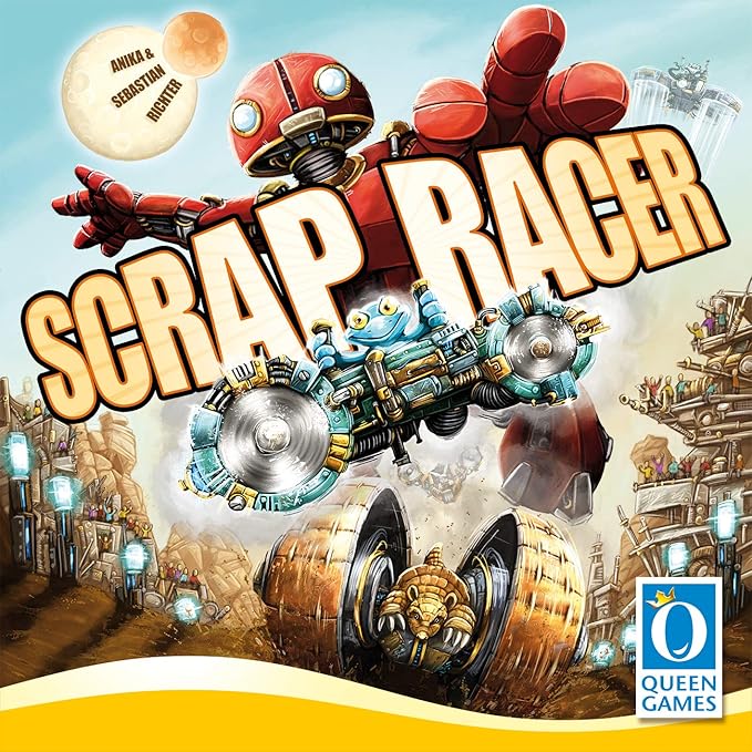 Queen Games Scrap Racer Strategy Dice Game for Families, Adults, Kids Ages 8+, 2-6 Players