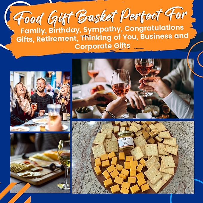 Cheese Gift Baskets Assortment Bundle with 5 items - Gourmet Food Gifts for Men and Women, Food for Charcuterie Board, Cheese Sampler for Corporate and Family Occasions