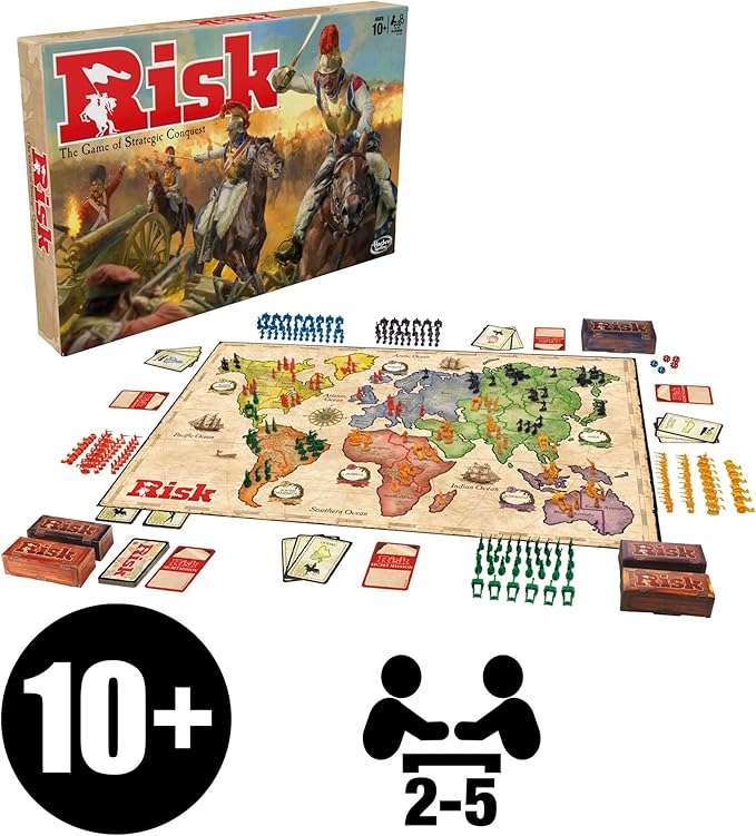 Board Game, Strategy Games for 2-5 Players, Strategy Board Games for Teens, Adults, and Family, War Games, Ages 10 and Up
