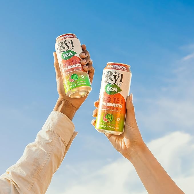 Ryl Iced Tea, Watermelon, Antioxidant Superblend, Zero Sugar, Low Carb, Zero Calorie Iced Tea, 16.0 Fl Oz (12-Pack)