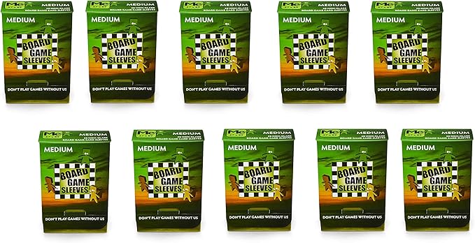 10 Packs Arcane Tinmen Non-Glare Board Game Sleeves 50 ct Medium Size Card Sleeves Display Case