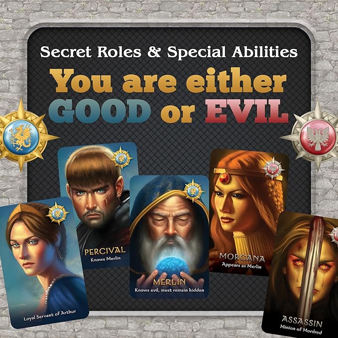 The Resistance: Avalon Card Game - Thrilling Social Deduction Board Game - Quick Strategy & Deception for 5-10 Players - Ages 13+ - 30 Minute Play Time - By Indie Boards & Cards