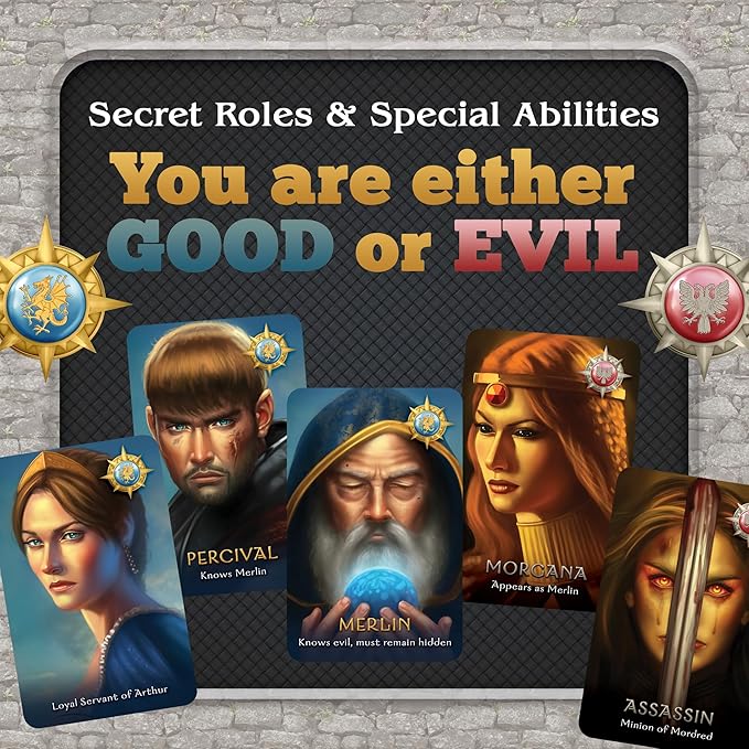 The Resistance: Avalon Card Game - Thrilling Social Deduction Board Game - Quick Strategy & Deception for 5-10 Players - Ages 13+ - 30 Minute Play Time - By Indie Boards & Cards