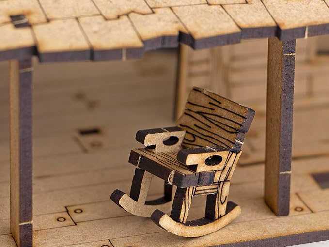 TowerRex Tavern Furniture D&D Terrain, Tabletop Battle Mat, DND Accessories, Scatter Furniture for Dungeons & Dragons, Pathfinder, Warhammer, Wargaming Terrain for 25mm 32mm 28mm Miniatures