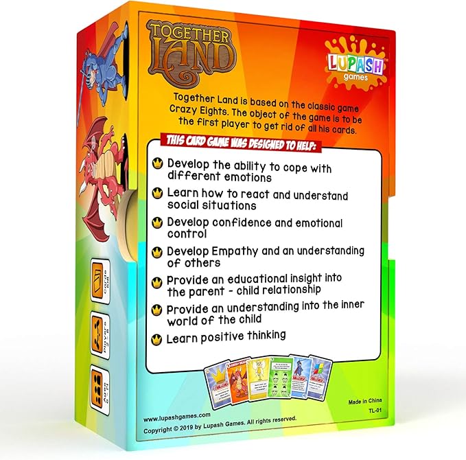 Together Land Therapy Game for Kids - Play Therapy Cards Develop Social Skills - Group Therapy Games for Teens Anger Management Toys - Counselors social skills activities for kids with Autism and ADHD
