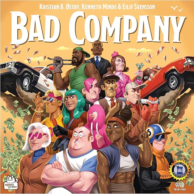 Bad Company Board Game | Gang Heist Themed Set Collection Strategy Game | Fun Family Game for Kids and Adults | Ages 8+ | 1-6 Players | Average Playtime 30-45 Minutes | Made by Matagot