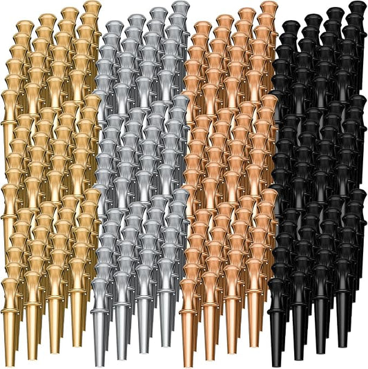 Lounsweer 300 Pcs Metal Cribbage Pegs Crib Board Pegs 4 Colors Crib Pegs Fit 1/8 Holes with Drawstring Storage Pouch Tapered Design for Family and Friend Cribbage Traditional Board Game