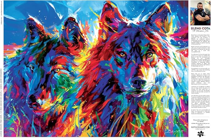 Buffalo Games - Blend COTA - Wolves True Love - 1000 Piece Jigsaw Puzzle for Adults - Challenging Puzzle Perfect for Game Nights - Finished Size is 26.75 x 19.75