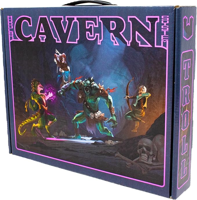 Troll Cavern Set - Mini Dungeon Castle Cavern DND Terrain for Tabletop RPGs, Dungeons & Dragons, Pathfinder, War Gaming, and More! - by DCD (124+pcs, 3.5sqft, 16areas)