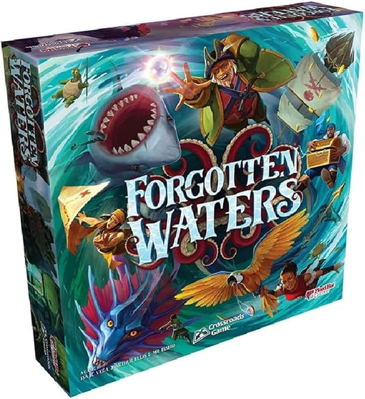 Forgotten Waters Board Game - Embark on a Hilarious Pirate Adventure in a World of High Seas Hijinks! Cooperative Strategy Game, Ages 14+, 3-7 Players, 2-4 Hour Playtime, Made by Plaid Hat Games