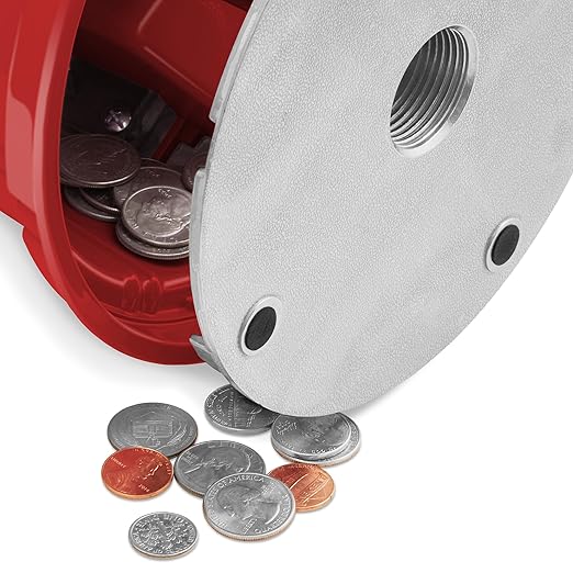 Olde Midway 15" Gumball Machine with Stand - Red, Vintage-Style Bubble Gum Candy Dispenser with Glass Globe and Metal Base