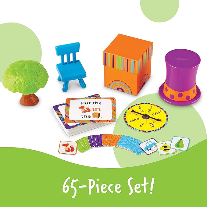 Learning Resources Fox in The Box- Position Word Activity Set, 65 Pieces